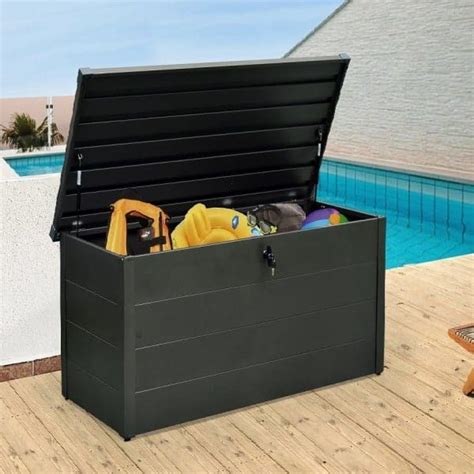 metal box outdoor|garden metal storage boxes waterproof.